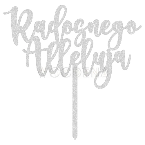 Topper "Radosnego Alleluja" na Wielkanoc (Boho)