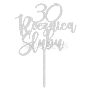 Topper ROCZNICA Ślubu z liczbą "cyfra+ROCZNICA Ślubu" (Boho)