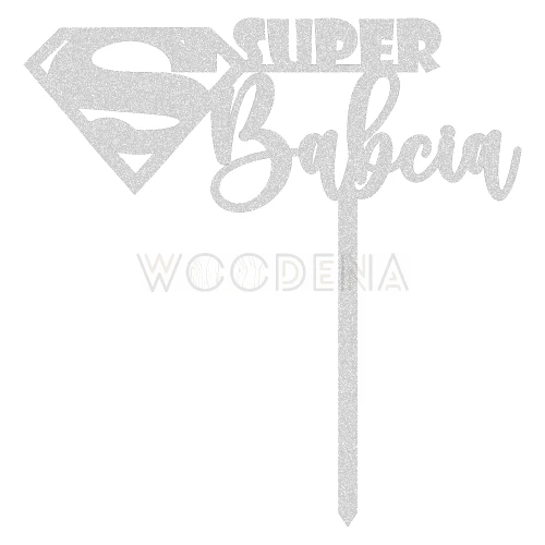 Topper "SUPER Babcia" (Boho)