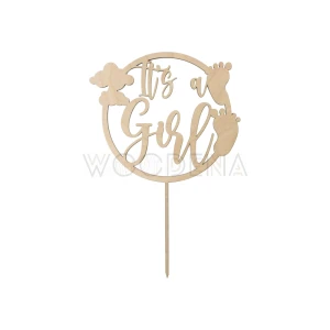 Topper "It's a Girl" w kole (Boho)