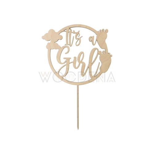 Topper "It's a Girl" w kole (Boho)