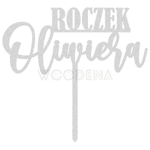 Topper "ROCZEK+ imie" roczkowy z imieniem (Boho)