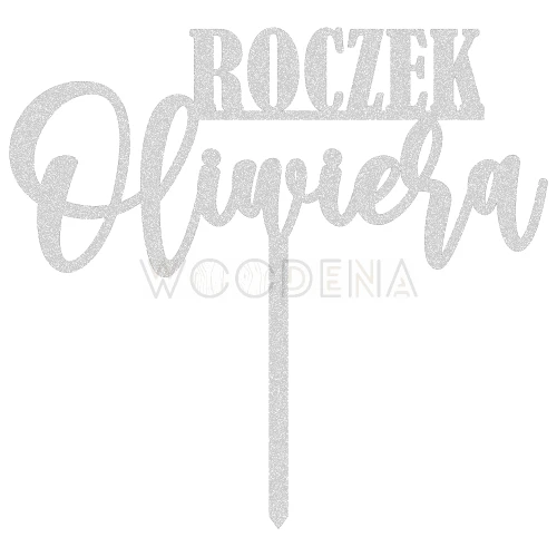 Topper "ROCZEK+ imie" roczkowy z imieniem (Boho)