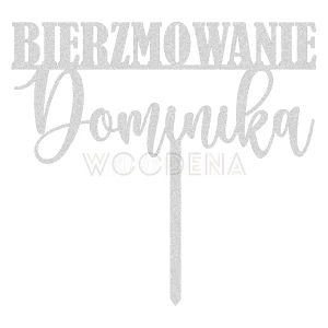Topper "BIERZMOWANIE + imie" z imieniem (Boho)