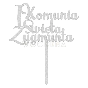 Topper komunijny z imieniem  "I Komunia Święta + imie" (Funky)