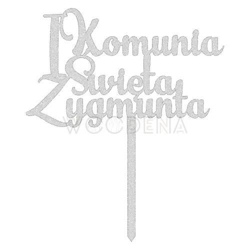 Topper komunijny z imieniem  "I Komunia Święta + imie" (Funky)