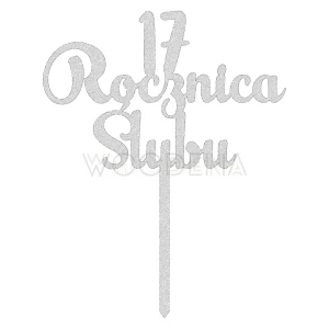 Topper na rocznicę "cyfra + Rocznica Ślubu" (Funky)