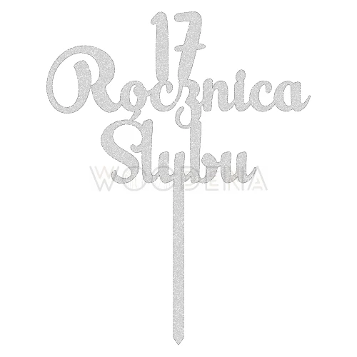 Topper na rocznicę "cyfra + Rocznica Ślubu" (Funky)