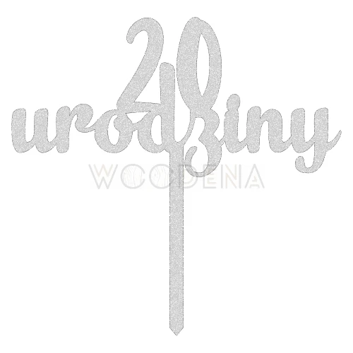 Topper urodzinowy z liczbą "cyfra + urodziny" (Funky)
