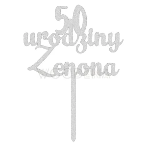 Topper urodzinowy z imieniem i liczbą "cyfra + urodziny + imie" (Funky)