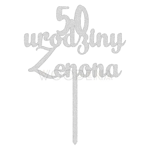 Topper urodzinowy z imieniem i liczbą "cyfra + urodziny + imie" (Funky)