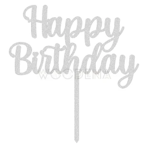 Topper "Happy Birthday" na tort (Glamour)
