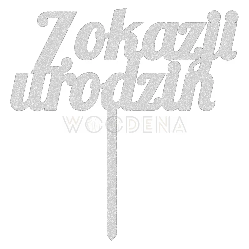 Topper "Z okazji urodzin" (Modern)