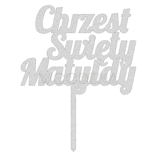 Topper na Chrzest z imieniem "Chrzest Święty + imie" (Modern)