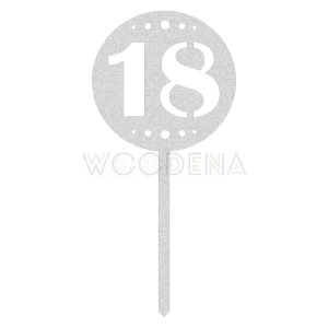Topper piker "18" w kółku