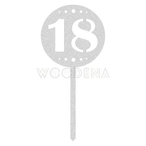 Topper piker "18" w kółku