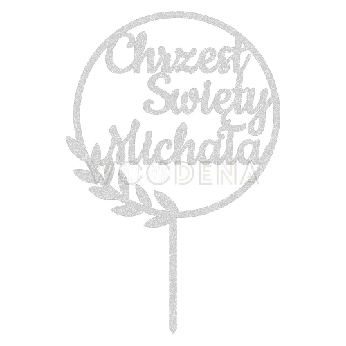 Topper na Chrzest z imieniem "Chrzest Święty + imie" (Sweet)