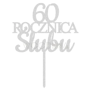 Topper ROCZNICA Ślubu z liczbą "cyfra+ROCZNICA Ślubu" (Sweet)