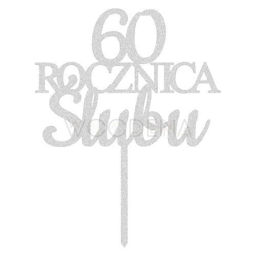 Topper ROCZNICA Ślubu z liczbą "cyfra+ROCZNICA Ślubu" (Sweet)