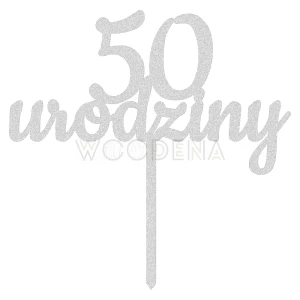 Topper urodzinowy z liczbą "cyfra + urodziny" (Sweet)