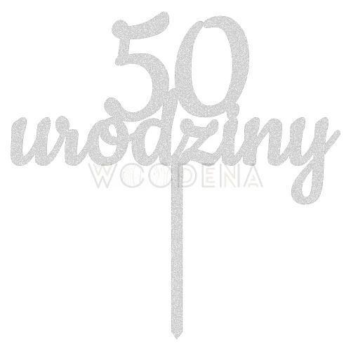 Topper urodzinowy z liczbą "cyfra + urodziny" (Sweet)