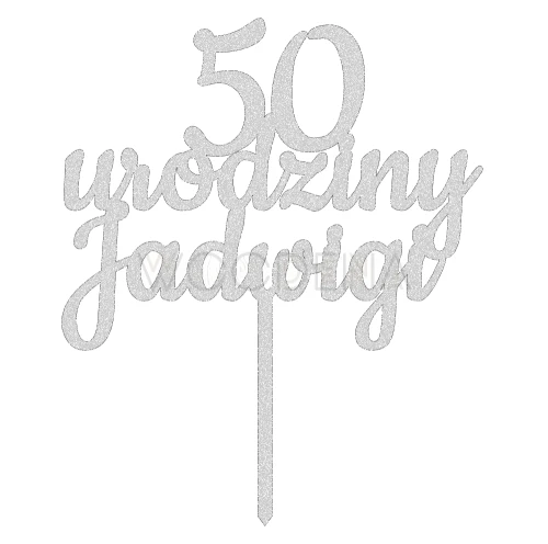 Topper urodzinowy z imieniem i liczbą "cyfra + urodziny + imie" (Sweet)