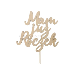 Topper na tort roczkowy napis "Mam już Roczek"