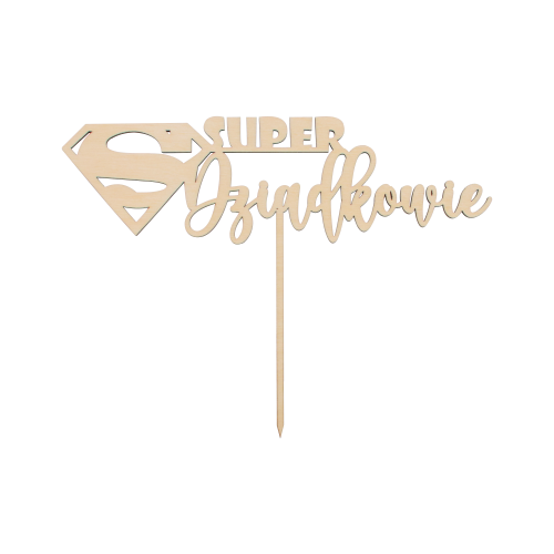 Topper "SUPER Dziadkowie" (Boho)