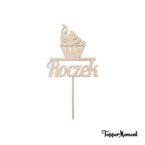 Topper na roczek "Roczek" z babeczką