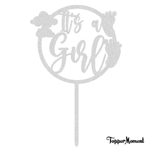 Topper "It's a Girl" w kole (Boho)