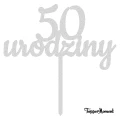 Topper urodzinowy z liczbą cyfra + urodziny