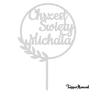 Topper na Chrzest z imieniem "Chrzest Święty + imie" (Sweet)
