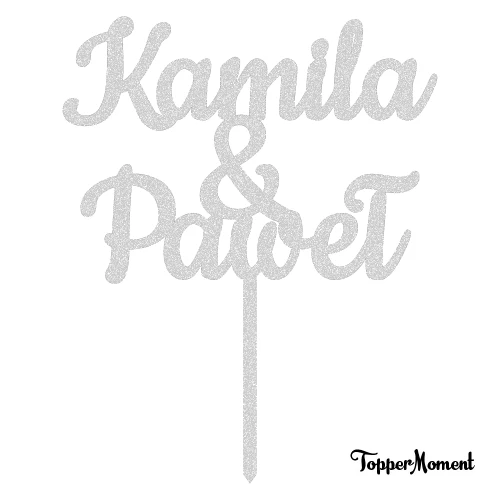 Topper z imionami "imie & imie" (Sweet)