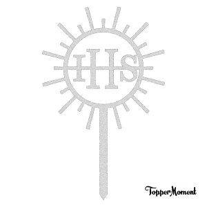Topper "IHS" w kole z promieniami