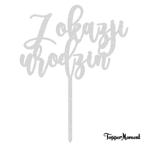 Topper "Z okazji urodzin" (Boho)