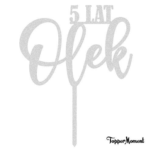 Topper urodzinowy z wiekiem i imieniem "cyfra+ LAT + imie"  (Boho)