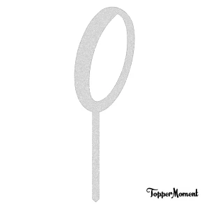 Topper liczba / cyfra "0"