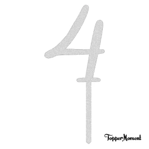 Topper liczba / cyfra  "4"