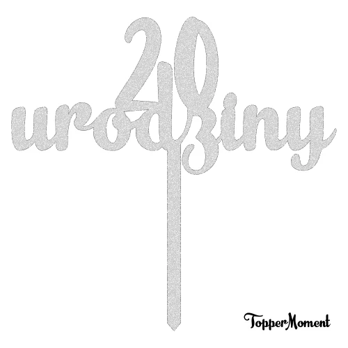 Topper urodzinowy z liczbą "cyfra + urodziny" (Funky)