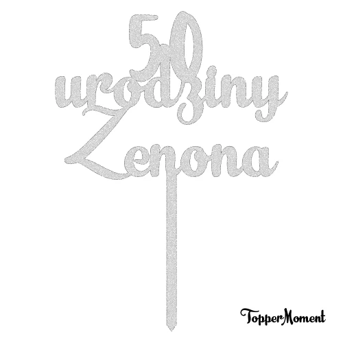 Topper urodzinowy z imieniem i liczbą "cyfra + urodziny + imie" (Funky)