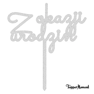 Topper "Z okazji urodzin" (Minimal)