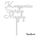 Topper komunijny z imieniem Komunia Święta + imie