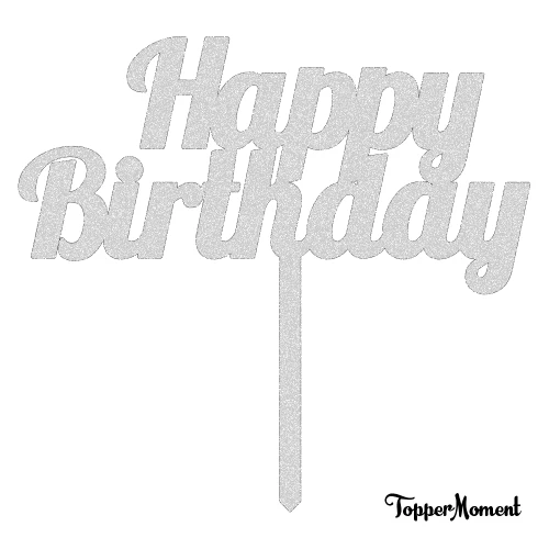 Topper "Happy Birthday" (Modern)