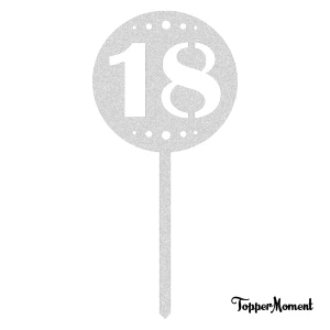 Topper piker "18" w kółku