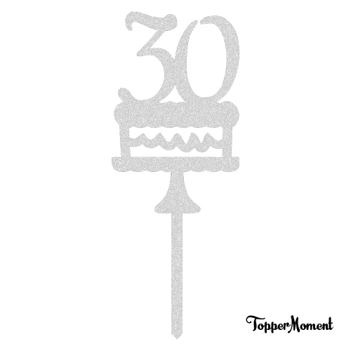Topper piker "30" z tortem