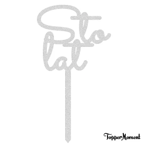 Topper piker "Sto lat" (Minimal)