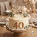 Topper drewniany Z okazji urodzin
