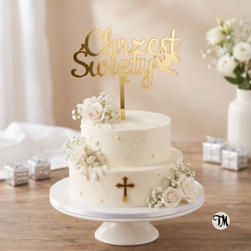 Topper "Chrzest Święty" z gołębiem (Sweet)
