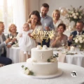 Topper Chrzest Święty z plexi złotej