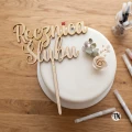 Topper z drewna na rocznice ślubu